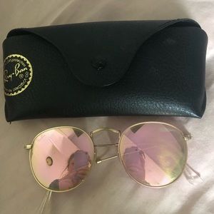 rose gold ray bans